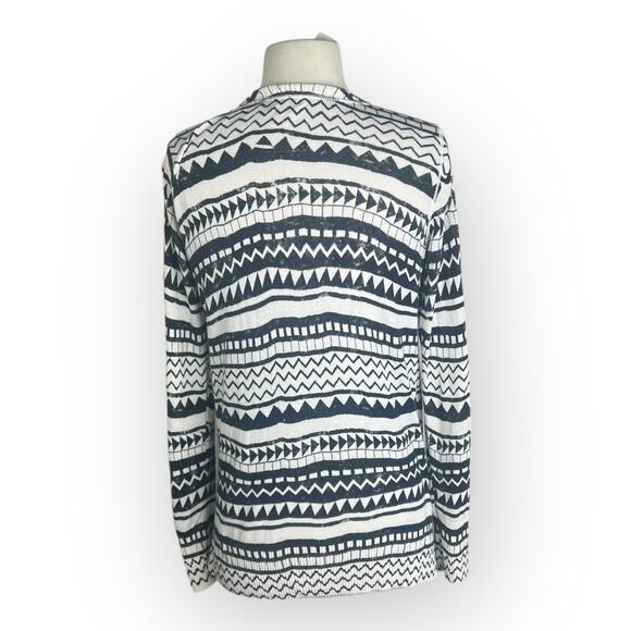 Mossimo V-Neck Button Down Cardigan Sweater Tribal/Geometric Print - Picture 5 of 7